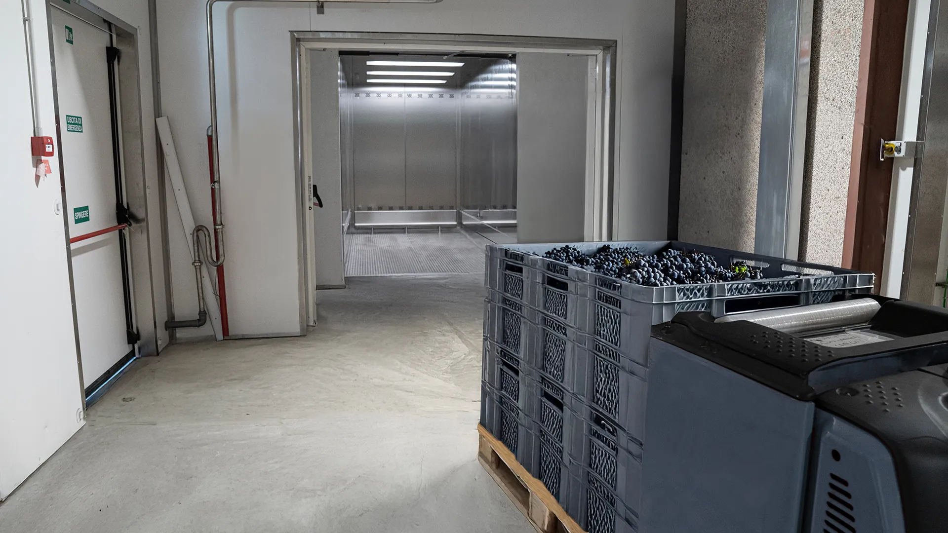 Montacarichi aperto per azienda vinicola