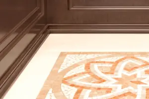 ADHARA-CABINA ASCENSORE IN LEGNO-dettaglio pavimento